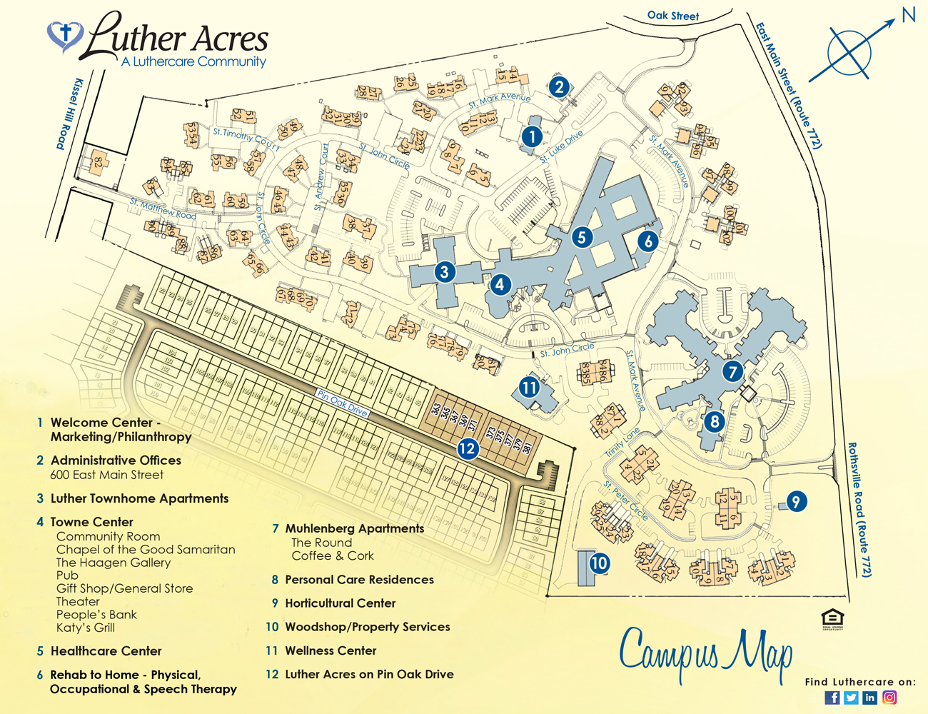 luther acres campus map