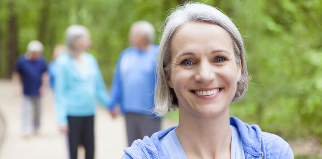 smiling middle aged woman