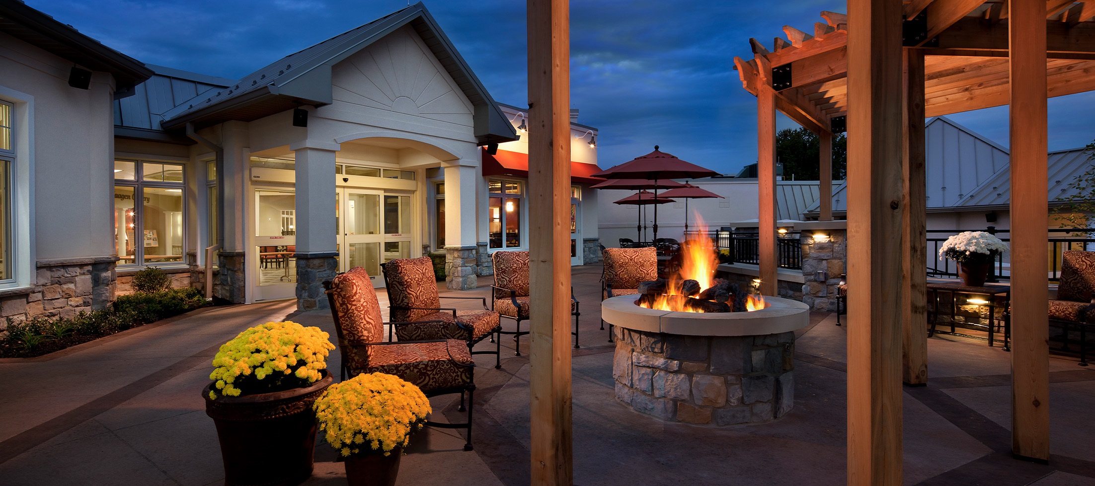 fire pit patio at luther acres