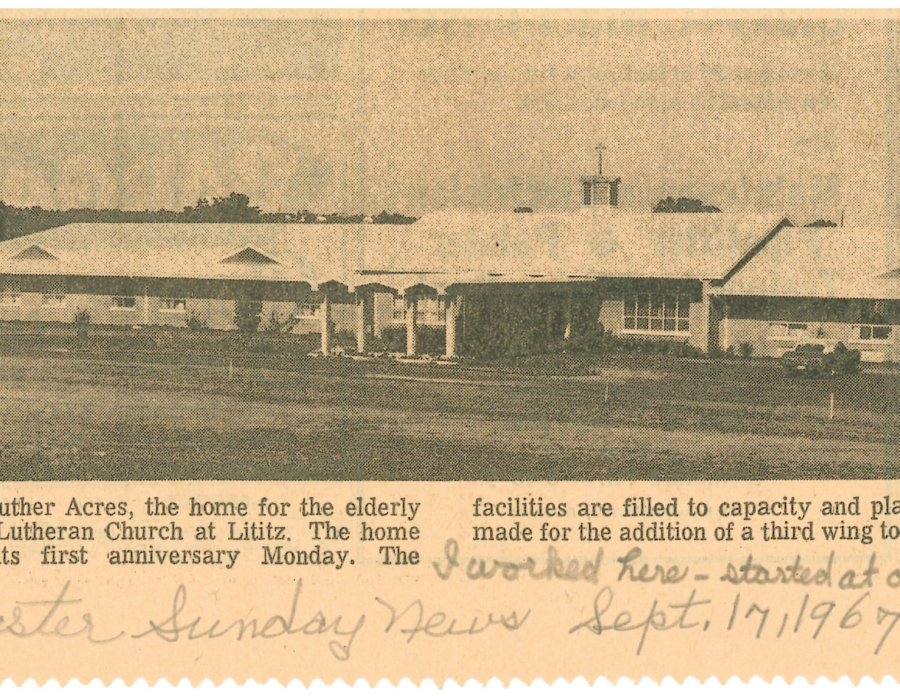 LA 1967 09 Front Entrance Photo from Lancaster Sunday News Article